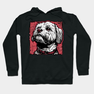 Retro Art Maltese Dog Lover Hoodie